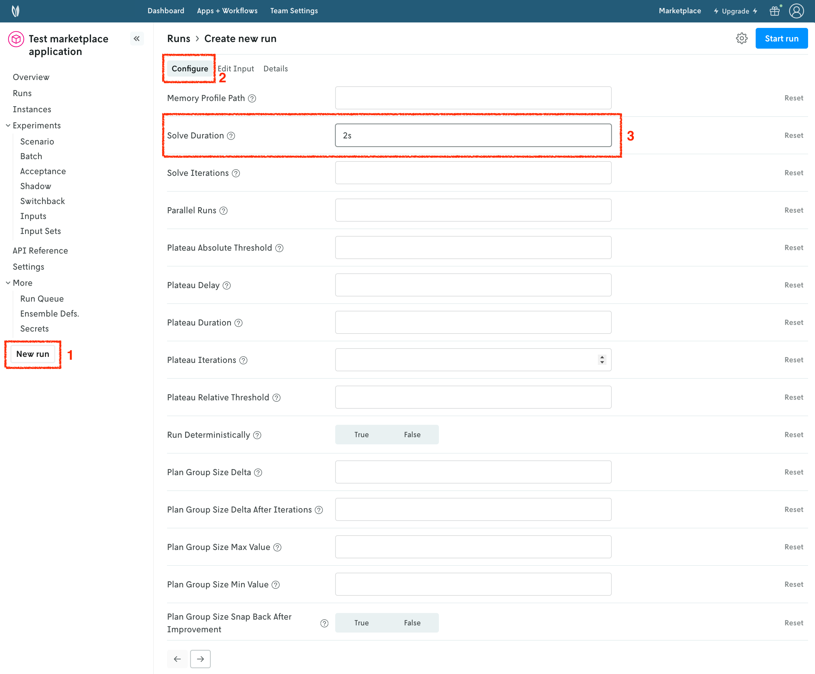 New run explore console