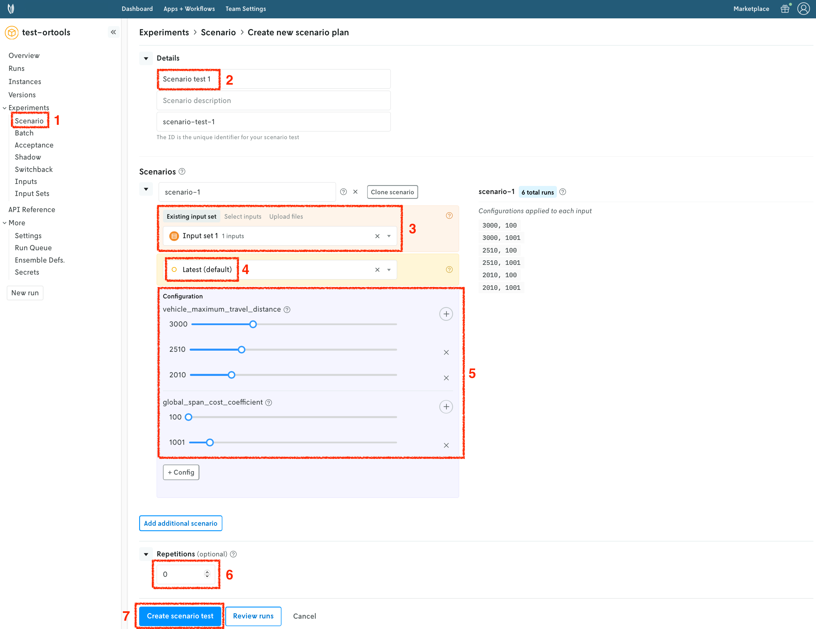 Scenario test OR-Tools