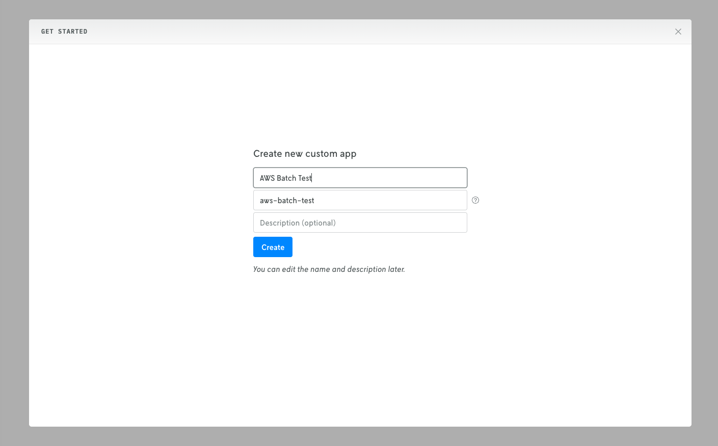 Screenshot of the create new custom app fields
