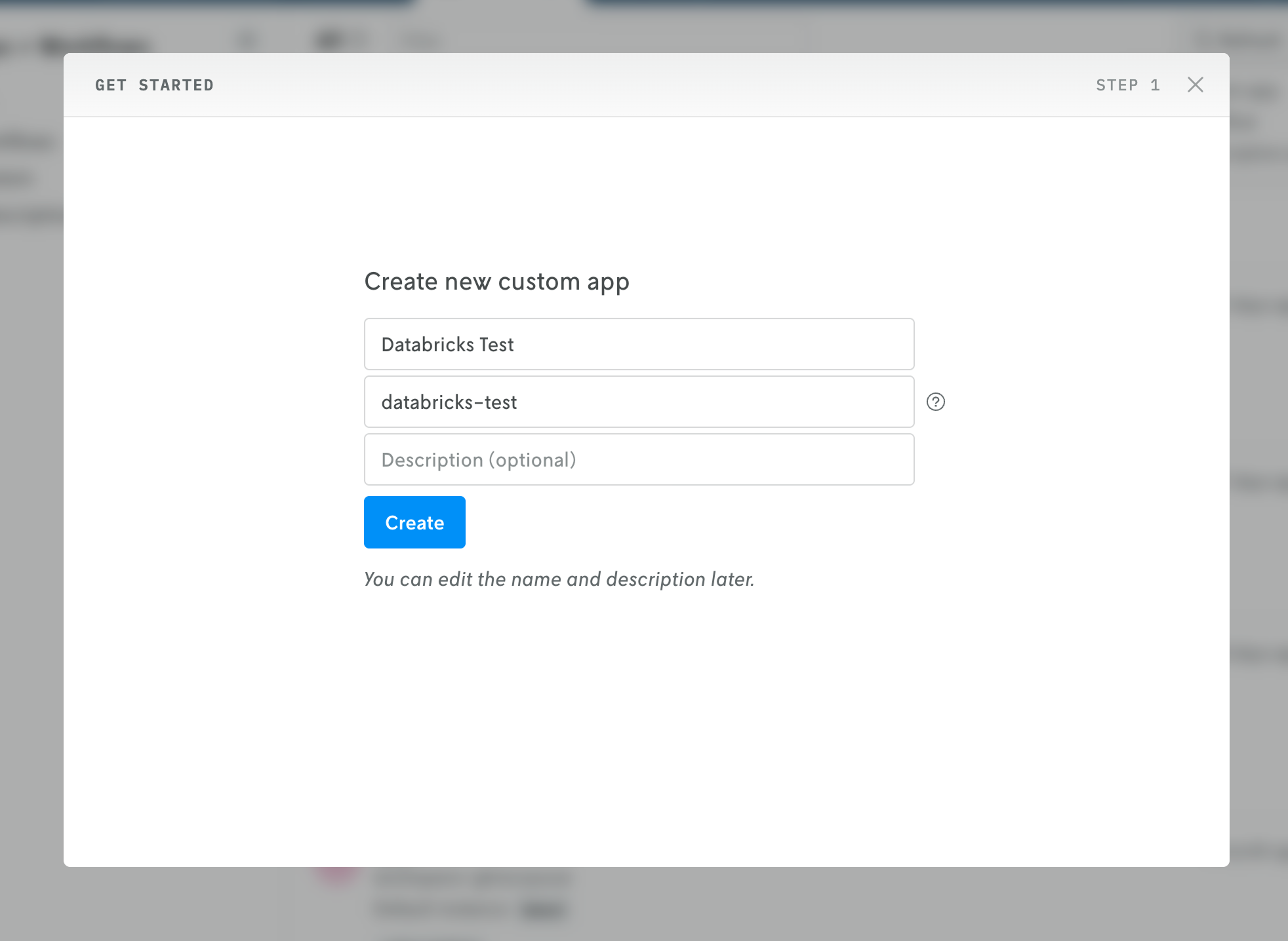 Screenshot of the create new custom app fields